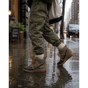 Nike Dunk Sky Hi SneakerBoot Dark Loden Hidden Wedge Duck Boot Olive Gum 7